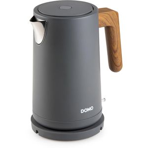 Produktbild für Wasserkocher Domo Wood You DO9268WK, grau