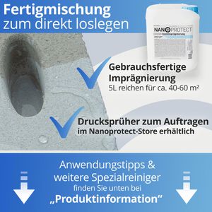 Produktbild für Steinimprägnierung Nanoprotect ca. 60m²