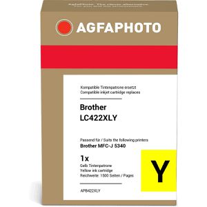 Produktbild für Tinte AgfaPhoto für Brother LC-422XLY, gelb