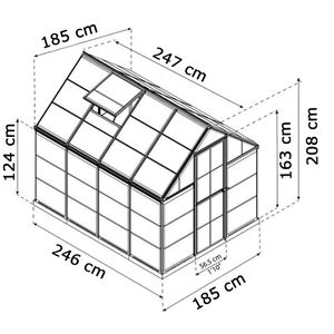 Produktbild für Gewächshaus Canopia Palram Harmony, 4,6 m² Fläche