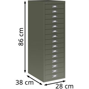 Produktbild für Schubladenschrank Bisley MultiDrawer, aus Metall
