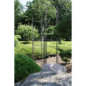 Produktbild für Rosenbogen Garden-Pleasure MAYON, schwarz-braun, mit Tür