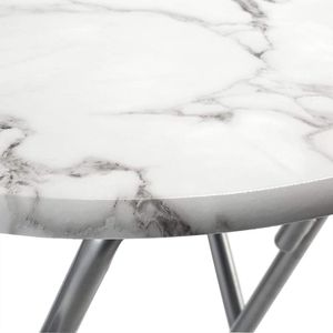 Produktbild für Stehtisch CASARIA 107835, weiß marmoriert, Ø 60 cm