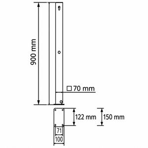 Produktbild für Absperrpfosten Schake 4070UZ, silber, aus Edelstahl