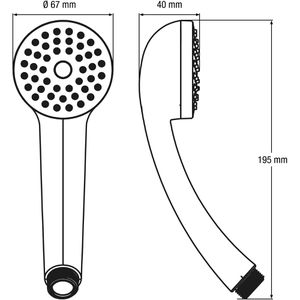 Produktbild für Handbrause Cornat Amarela, weiß