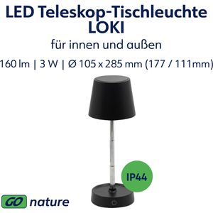 Produktbild für Tischlampe Müller-Licht Loki, schwarz mit LED