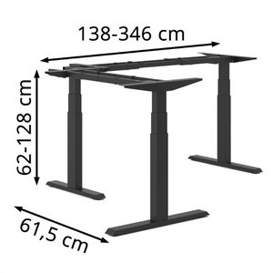 Produktbild für Schreibtischgestell Actiforce Pro 67x SLS, schwarz