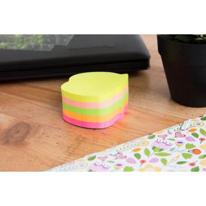 Produktbild für Haftnotizen D.RECT Super Sticky Notes Apfel, 110514, neon