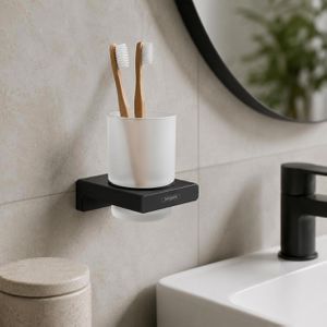 Produktbild für Zahnputzbecher hansgrohe AddStoris 41749670, satiniertes Glas