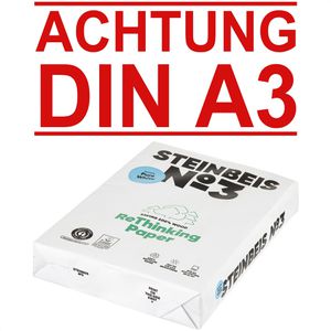 Kopierpapier Steinbeis No.3, Pure White, A3