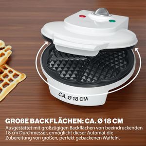 Produktbild für Waffeleisen Clatronic WA3491 Waffelautomat, 1200 W
