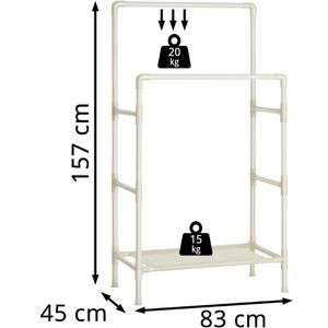 Produktbild für Garderobenständer Songmics RDR01WT, weiß
