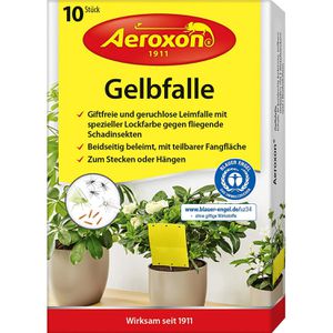 Gelbtafeln Aeroxon Gelbfalle, Set, zum Hängen und Stecken