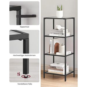 Produktbild für Bücherregal Vasagle LGT028B61, schwarz