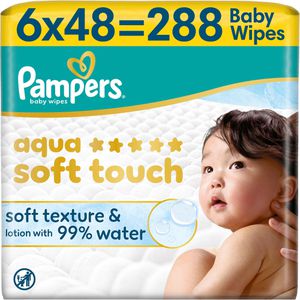 Produktbild für Feuchttücher Pampers Aqua Soft Touch, 288 Tücher