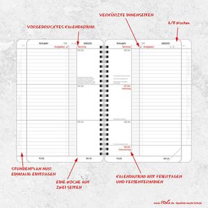 Produktbild für Lehrerkalender FLVG A6LK, grün, Schuljahr 2026/2027