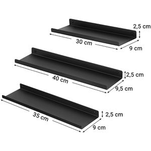 Produktbild für Wandregal Songmics LFS12BK, schwarz
