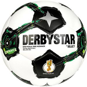 Derbystar Fußball DFB Pokal Brillant APS v25, Größe 5, weiß/schwarz, 430 Gramm, Spielball