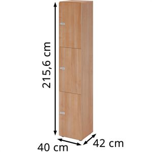 Produktbild für Schließfachschrank Hammerbacher 264l3, nussbaum