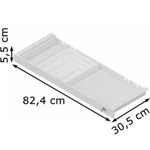 Produktbild für Unterbau-Schublade Hammerbacher UCT1/W, weiß, aus Metall
