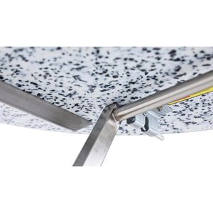 Produktbild für Stehtisch RUKU1952 weiß marmoriert Ø 80 cm, klappbar