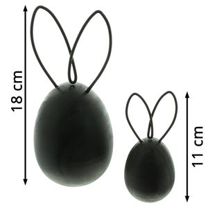 Produktbild für Osterdeko Frank-Flechtwaren schwarz, 2 Stück