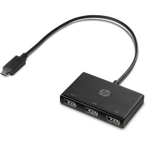 Produktbild für USB-Hub HP USB-C to USB-A Hub, Z6A00AA, schwarz