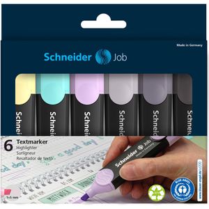 Produktbild für Textmarker Schneider Job Pastell, 6 Stück