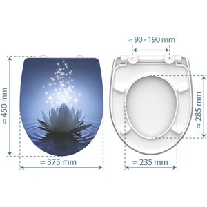 Produktbild für WC-Sitz Schütte Water Lily 82582, oval, aus Duroplast