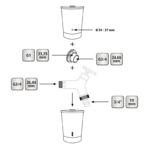 Produktbild für Auslaufhahn GEKA plus 46.8126.8, 3/4 Zoll