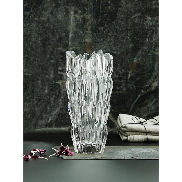 Nachtmann Vase 88332 Quartz, Kristallglas, Tischvase, konisch, Höhe 26