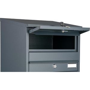 Produktbild für Briefkasten SafePost ScanPro BDL914, 4-fach, anthrazit, Stahl