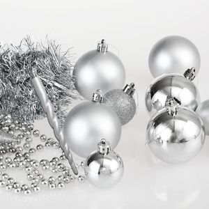 Produktbild für Weihnachtskugeln Deuba 103311, silber