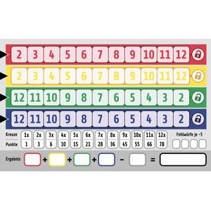 Produktbild für Spielblock NSV 4021, Qwixx XL, 2 Stück