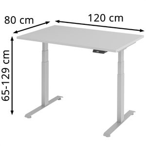 Produktbild für Schreibtisch Böttcher-AG Base Lite, lichtgrau / silber