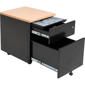 Produktbild für Rollcontainer G-Office MPS/P.2, aus Metall, schwarz