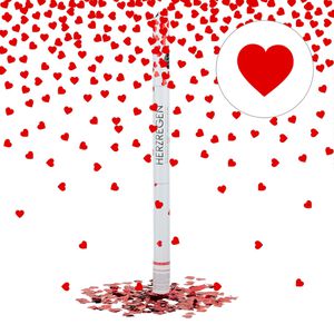 Konfetti Relaxdays 10020858 XXL Party-Popper Herzen, aus Folie