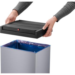 Produktbild für Mülleimer Hailo Big-Box Swing XL, silber