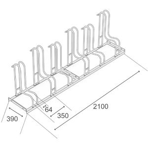 Produktbild für Fahrradständer RR-Solutions R4S, Bodenmontage / freistehend