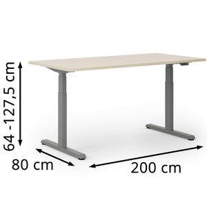 Produktbild für Schreibtisch Actiforce Pro 1050 lite, eiche / anthrazit