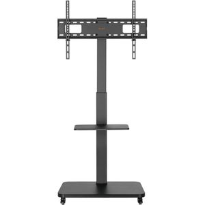 Produktbild für TV-Ständer myWall HP108L, Ablage &amp; Rollen, schwarz, Metall