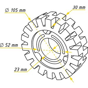 Produktbild für Folienradierer Hazet 9033-6-01/5, 5 Stück