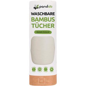 Produktbild für Küchenrolle pandoo waschbare Bambustücher, nachhaltig, 1-lagig