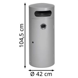 Produktbild für Aschenbecher VAR KS 70, silber, für Outdoor