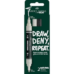Produktbild für Acrylstifte Faber-Castell Multimark Acrylic Black &amp; White