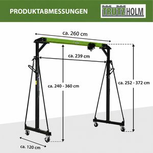 Produktbild für Werkstattkran Trutzholm 73805, Portalkran mit Laufkatze