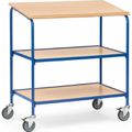 Stehpult Fetra 5837 mit Rollen, blau / buche