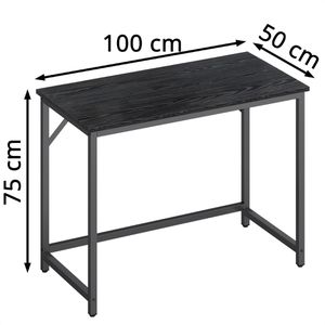 Produktbild für Schreibtisch Vasagle LWD041B56V1, schwarz / schwarz