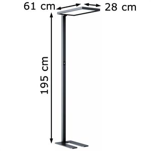 Produktbild für Stehlampe LEDmaxx Luka Up&amp;Down LED, schwarz, 195 cm