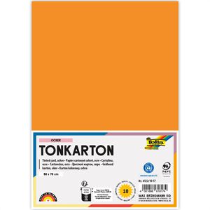 Folia Fotokarton 6122/10 17, 50 x 70 cm, ocker, 220g/m², 10 Blatt